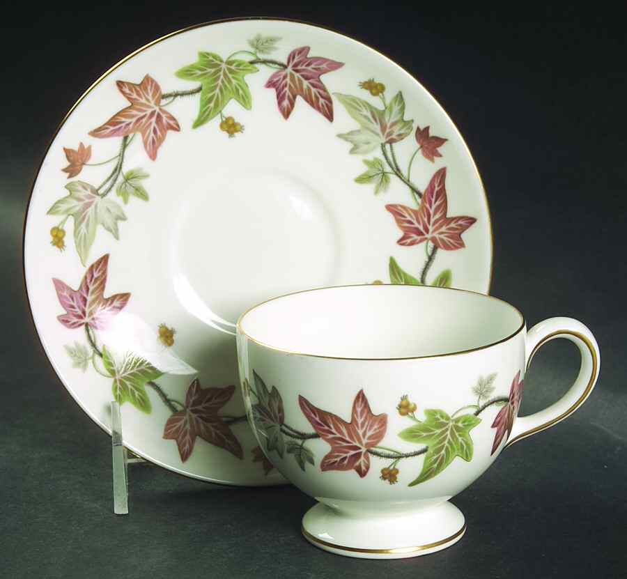 Ivyhouse Footed Cup & Saucer Set by Wedgwood-1
