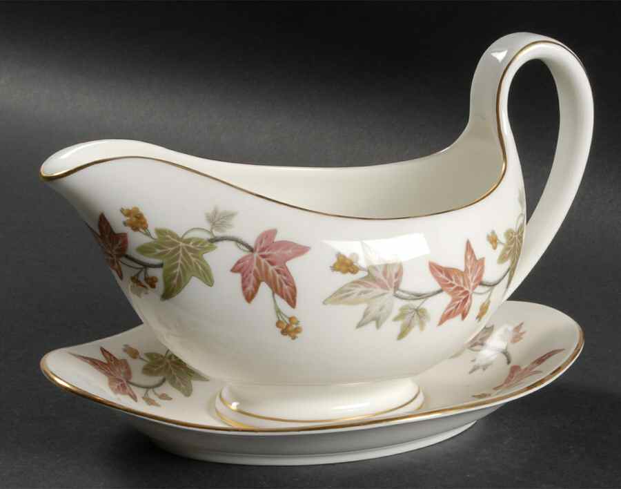 Ivyhouse Gravy Boat & Underplate by Wedgwood-1