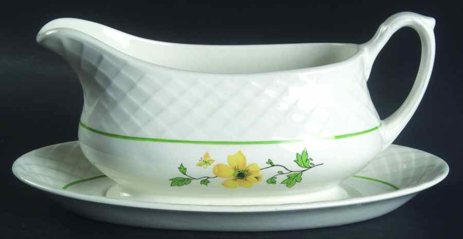 Jacqueline Gravy Boat & Underplate by Wedgwood-1