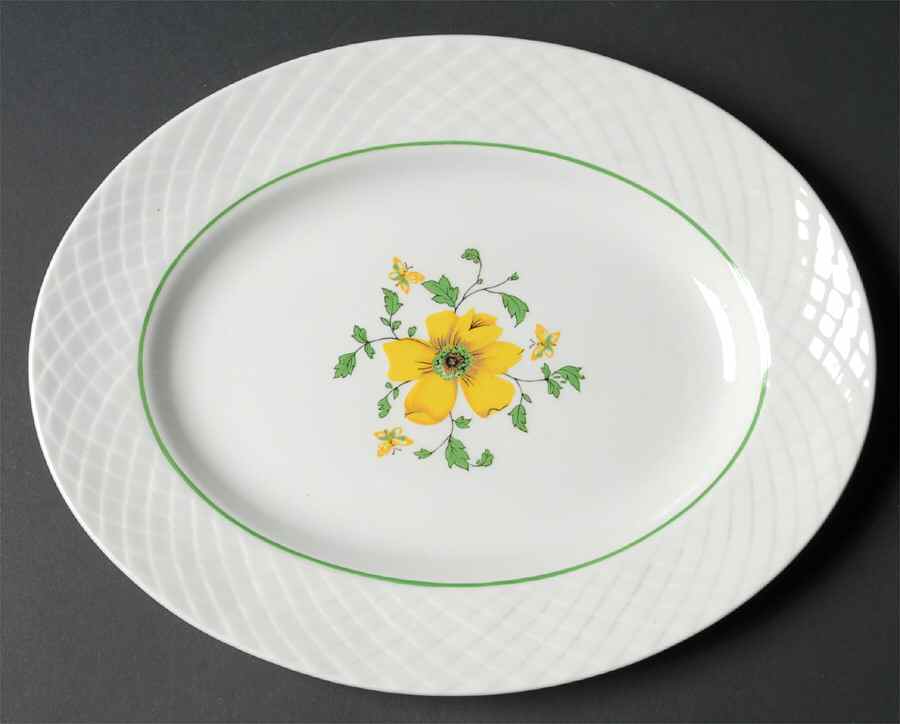 Jacqueline 12" Oval Serving Platter by Wedgwood-1