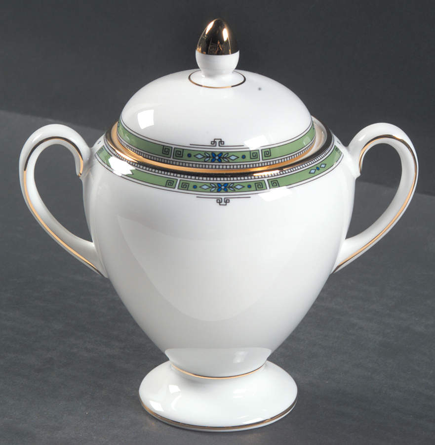 Jade Globe Shape Sugar Bowl & Lid by Wedgwood-1