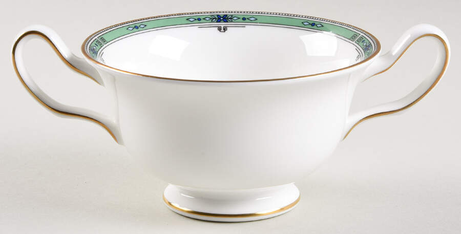Jade Footed Cream Soup Bowl by Wedgwood-1