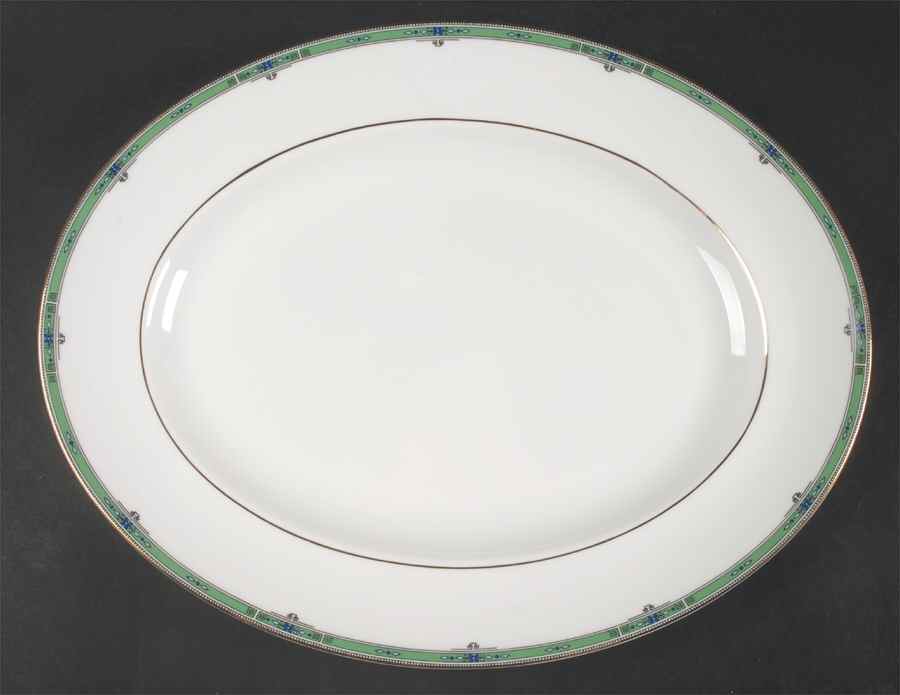 Jade 14" Oval Serving Platter by Wedgwood-1