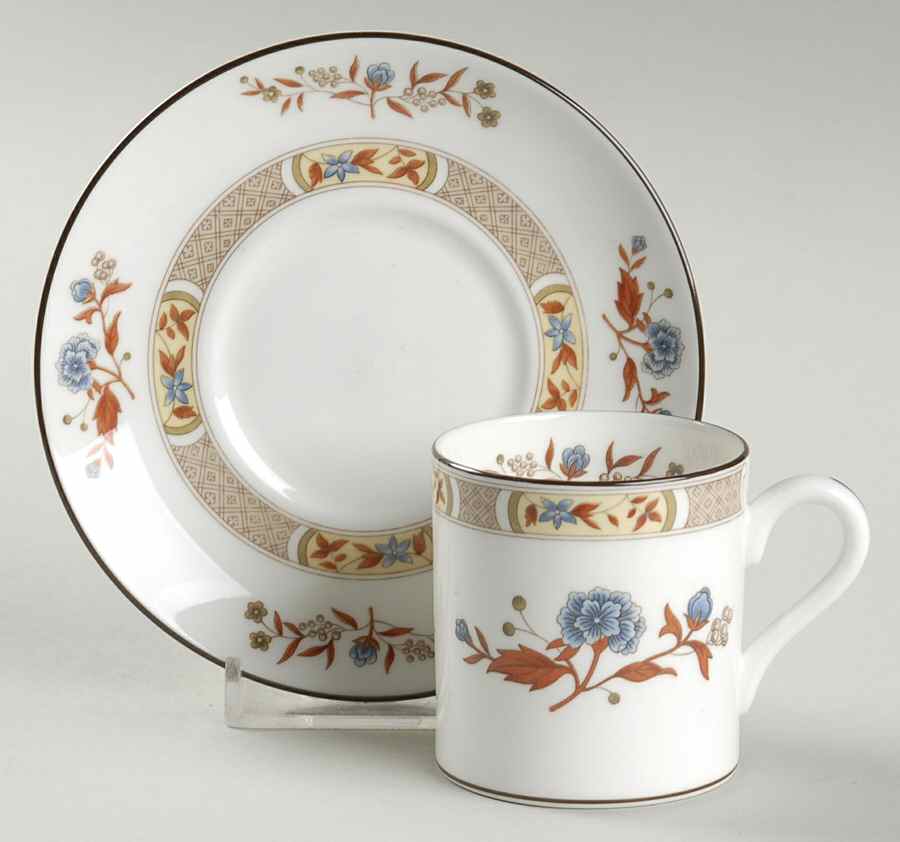 Jamestown Bond Shape Demitasse Cup and Saucer Set by Wedgwood-1