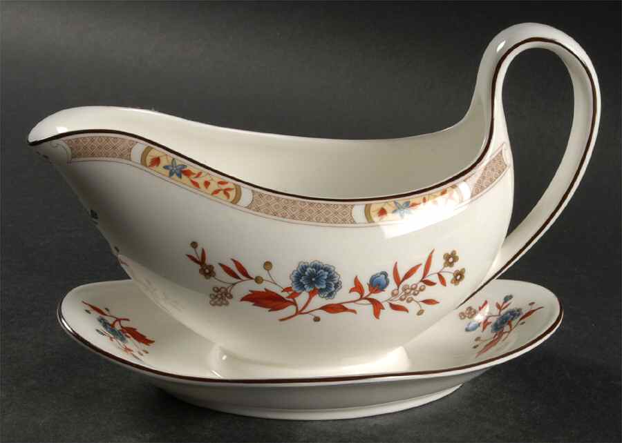 Jamestown Gravy Boat with Attached Underplate by Wedgwood-1