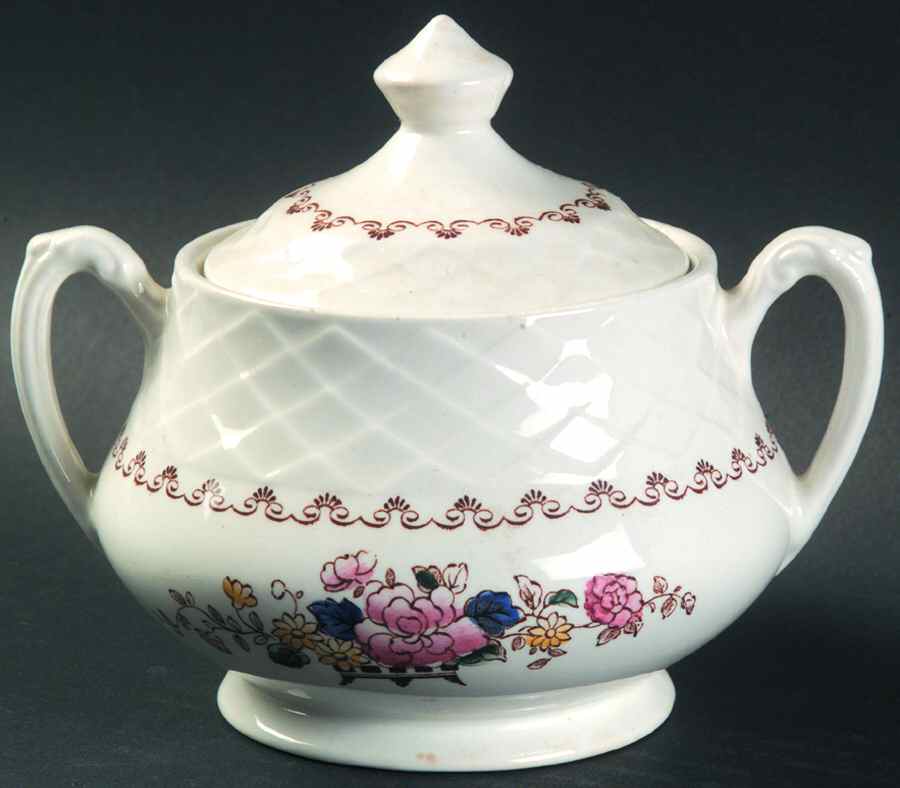 Jasmine Sugar Bowl & Lid by Wedgwood-1