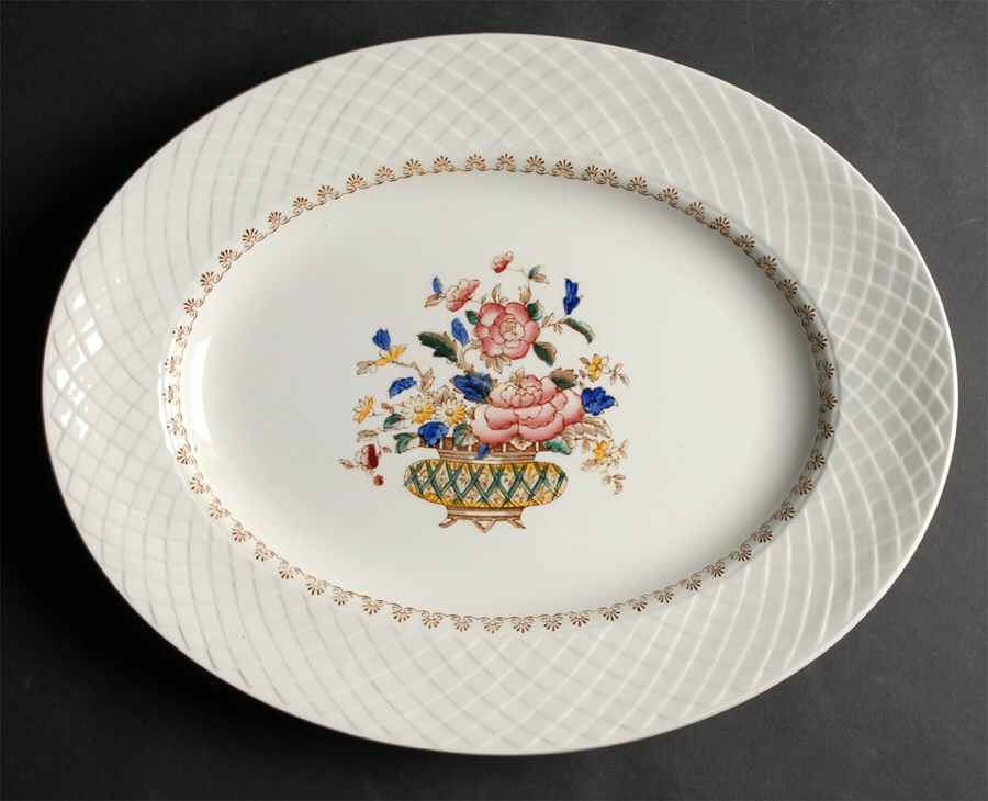 Jasmine 14" Oval Serving Platter by Wedgwood-1