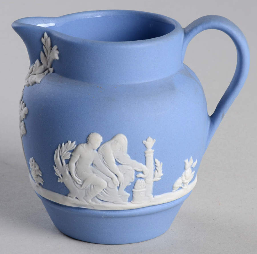 Cream Color on Lavender (Pale Blue) Jasperware Creamer by Wedgwood-1