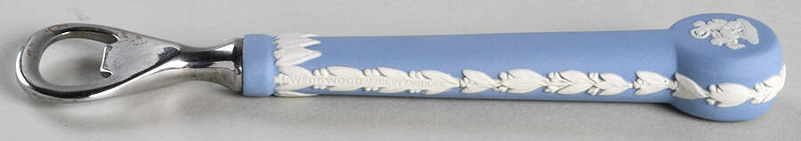 Cream Color on Lavender (Pale Blue) Jasperware Bottle Opener by Wedgwood-1