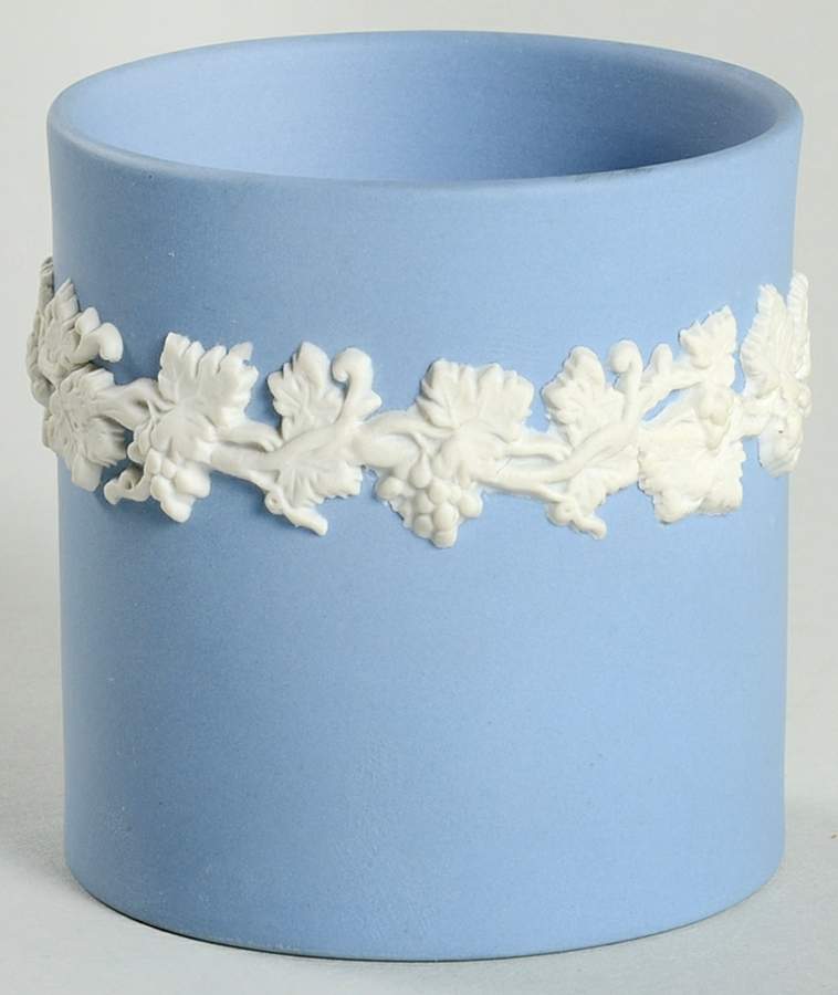 Cream Color on Lavender (Pale Blue) Jasperware Cigarette Holder by Wedgwood-1
