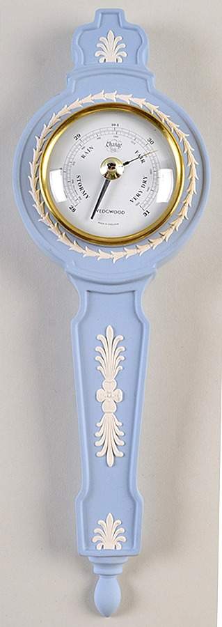 Cream Color on Lavender (Pale Blue) Jasperware Barometer by Wedgwood-1