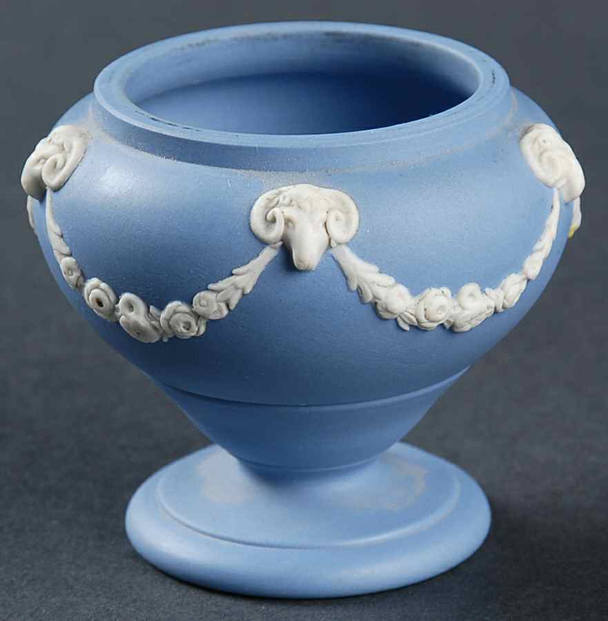 Cream Color on Lavender (Pale Blue) Jasperware Cigarette Lighter-No Element by Wedgwood-1