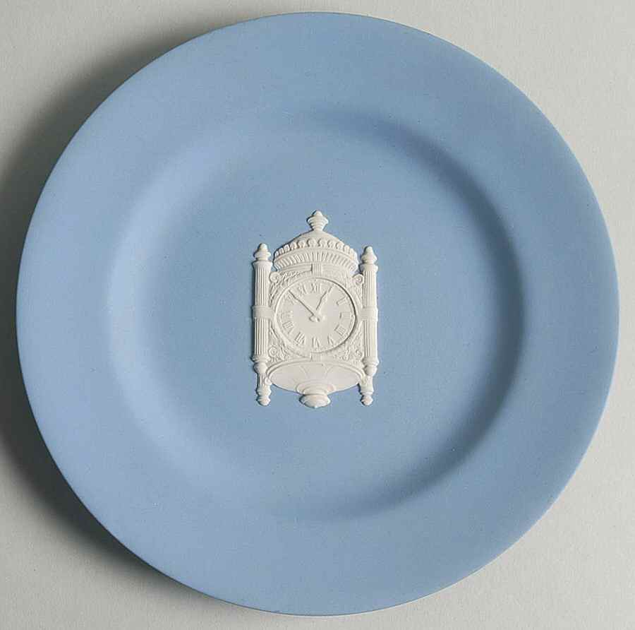 Cream Color on Lavender (Pale Blue) Jasperware Collector Plate by Wedgwood-1