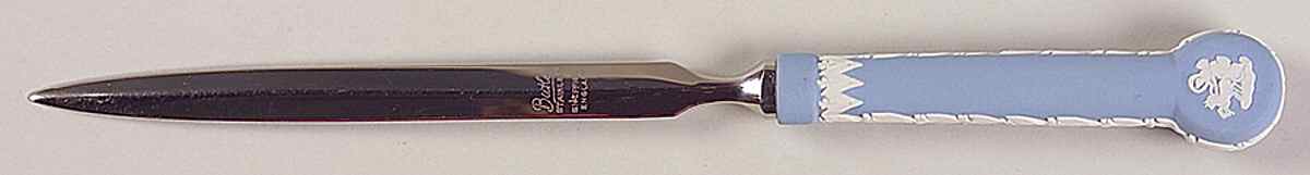 Cream Color on Lavender (Pale Blue) Jasperware Letter Opener by Wedgwood-1