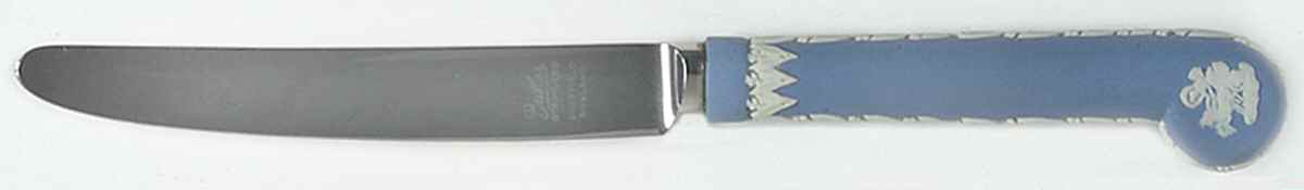 Cream Color on Lavender (Pale Blue) Jasperware Individual Tea Knife by Wedgwood-1