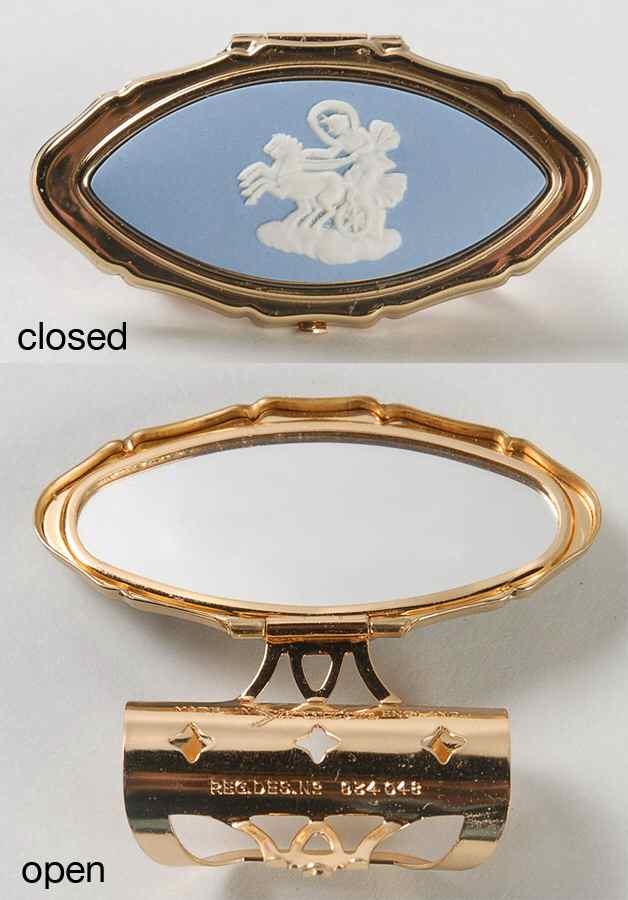 Cream Color on Lavender (Pale Blue) Jasperware Lipview by Wedgwood-1