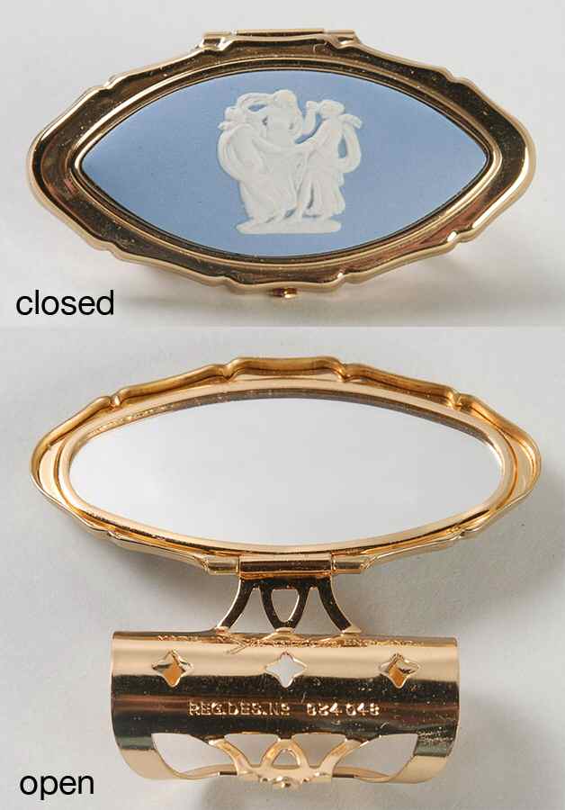 Cream Color on Lavender (Pale Blue) Jasperware Lipview by Wedgwood-1