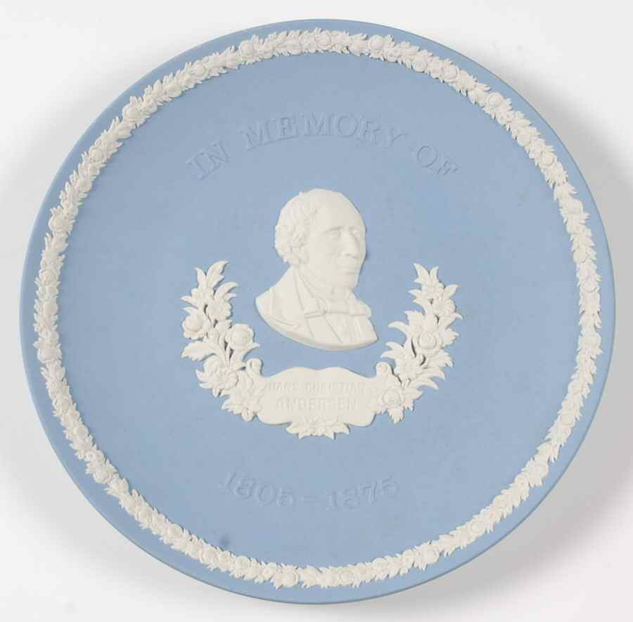 Cream Color on Lavender (Pale Blue) Jasperware Collector Plate by Wedgwood-1