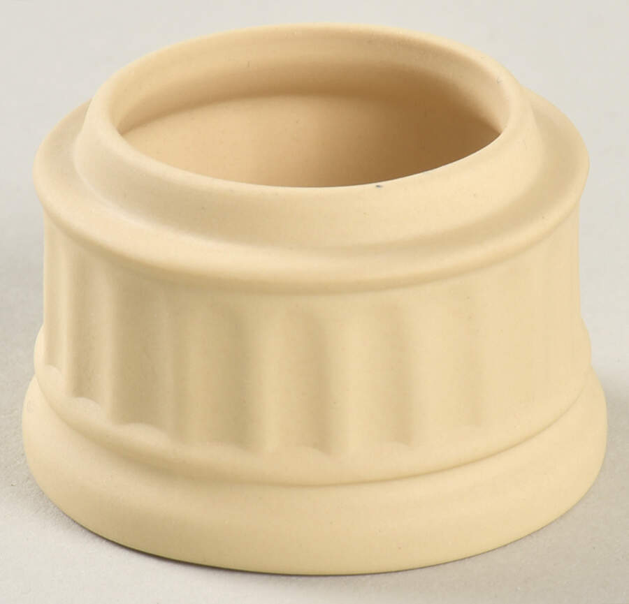 Cream Color on Primrose Jasperware Miniature Round Box No Lid by Wedgwood-1