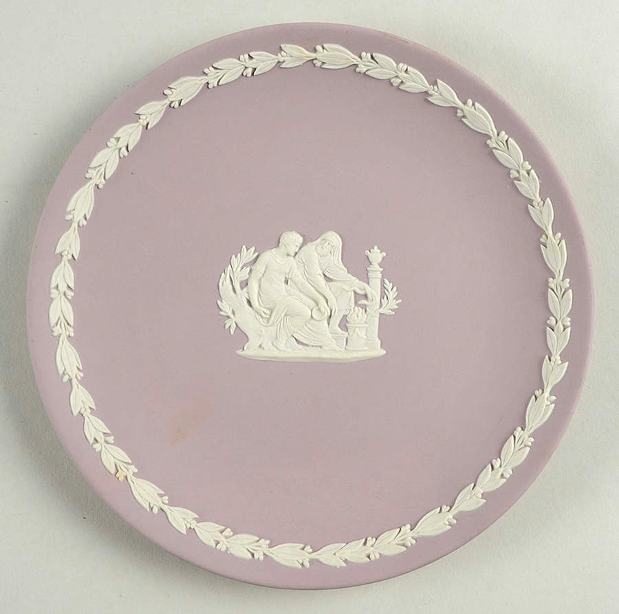 Cream Color on Lilac Jasperware Collector Plate by Wedgwood-1