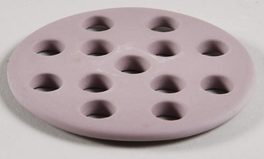 Cream Color on Lilac Jasperware Grid/Frog for Vase by Wedgwood-1