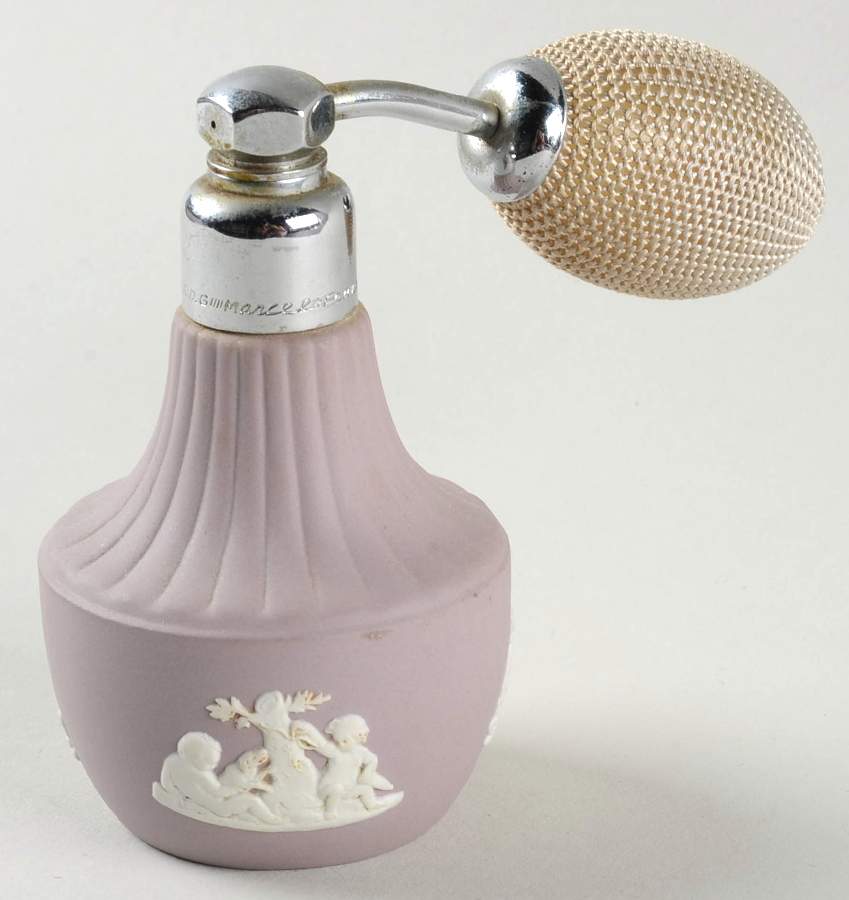 Cream Color on Lilac Jasperware Atomizer by Wedgwood-1
