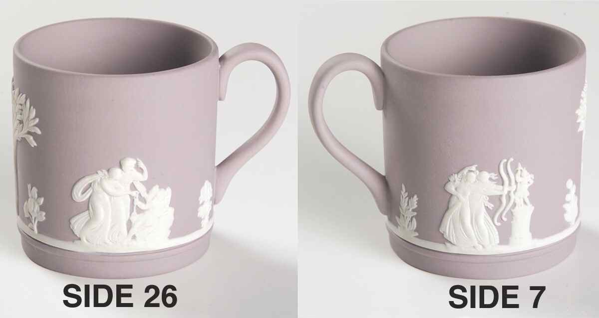 Cream Color on Lilac Jasperware Flat Demitasse Cup by Wedgwood-1