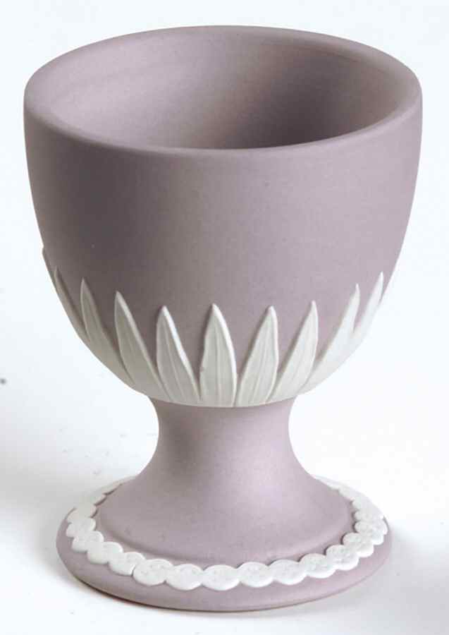 Cream Color on Lilac Jasperware Single Egg Cup by Wedgwood-1