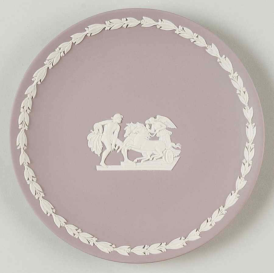 Cream Color on Lilac Jasperware Collector Plate by Wedgwood-1