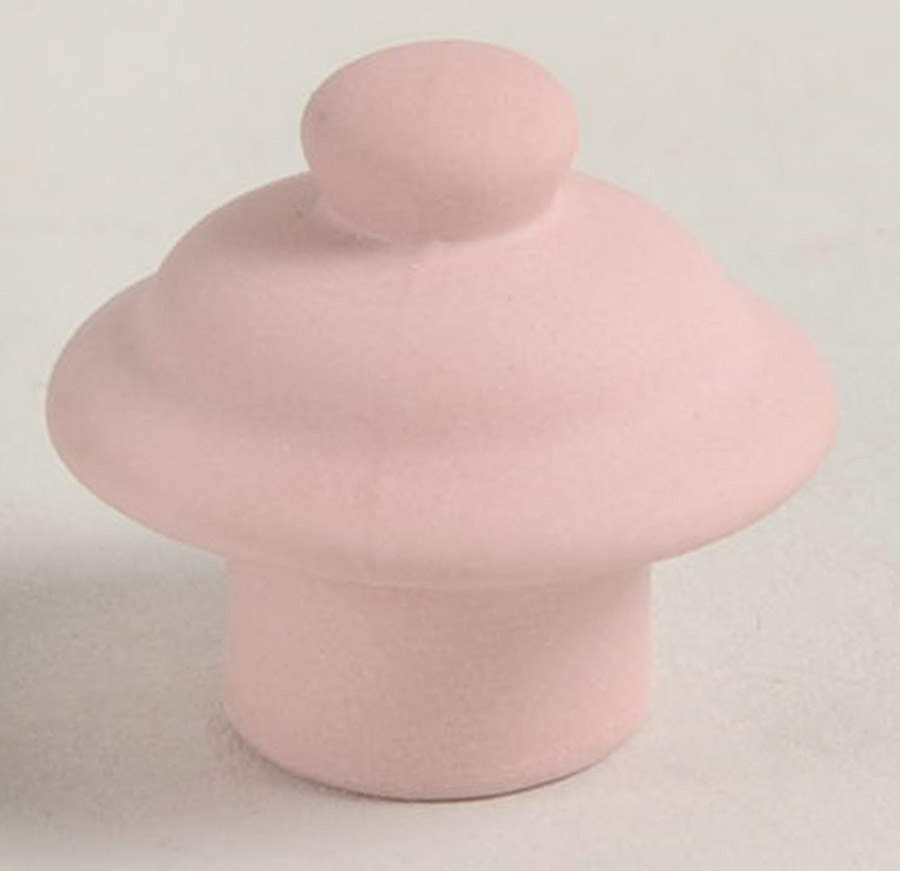 Cream Color on Pink Jasperware Lid for Small Tea Caddy by Wedgwood-1