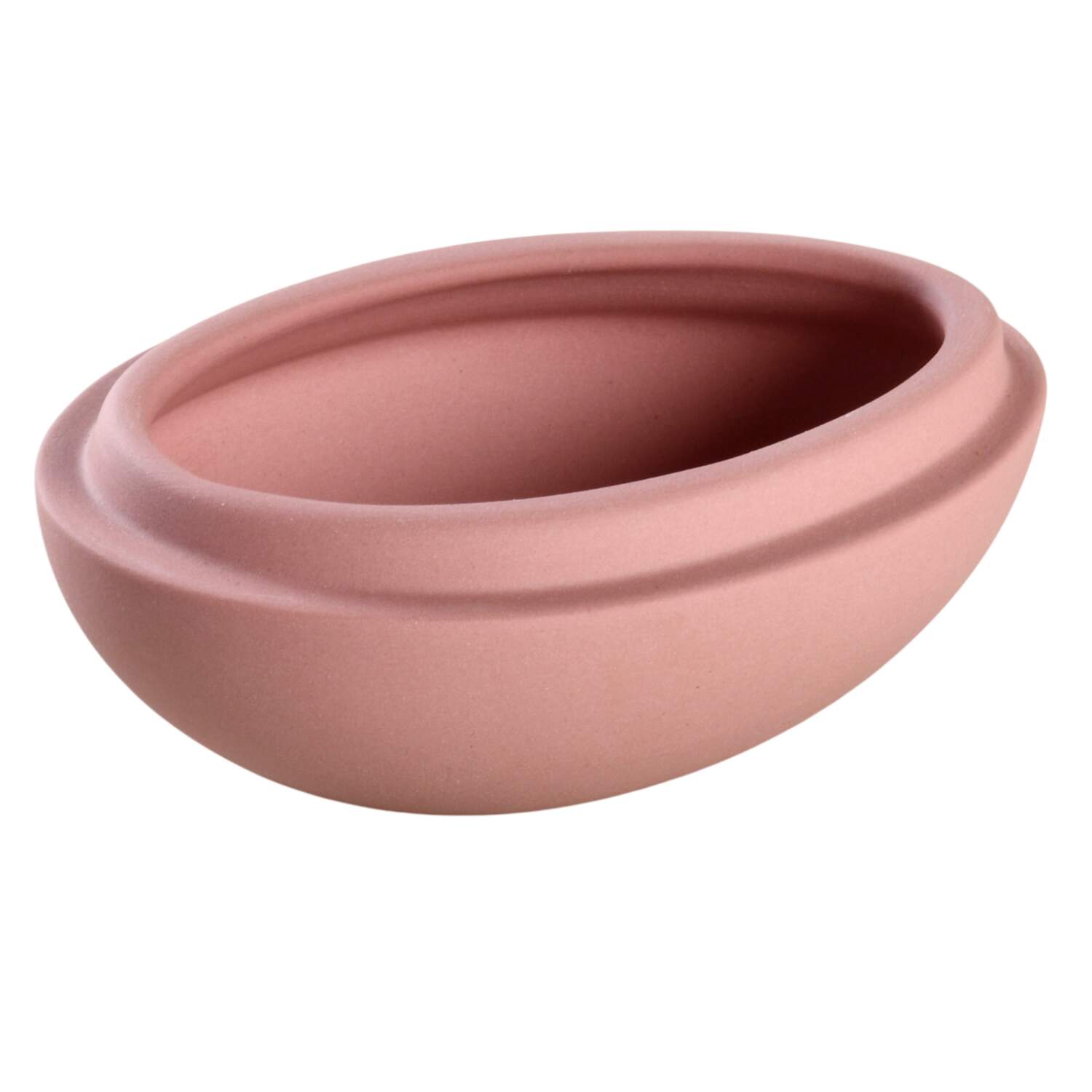 Cream Color on Pink Jasperware Large Egg Box No Lid by Wedgwood-1