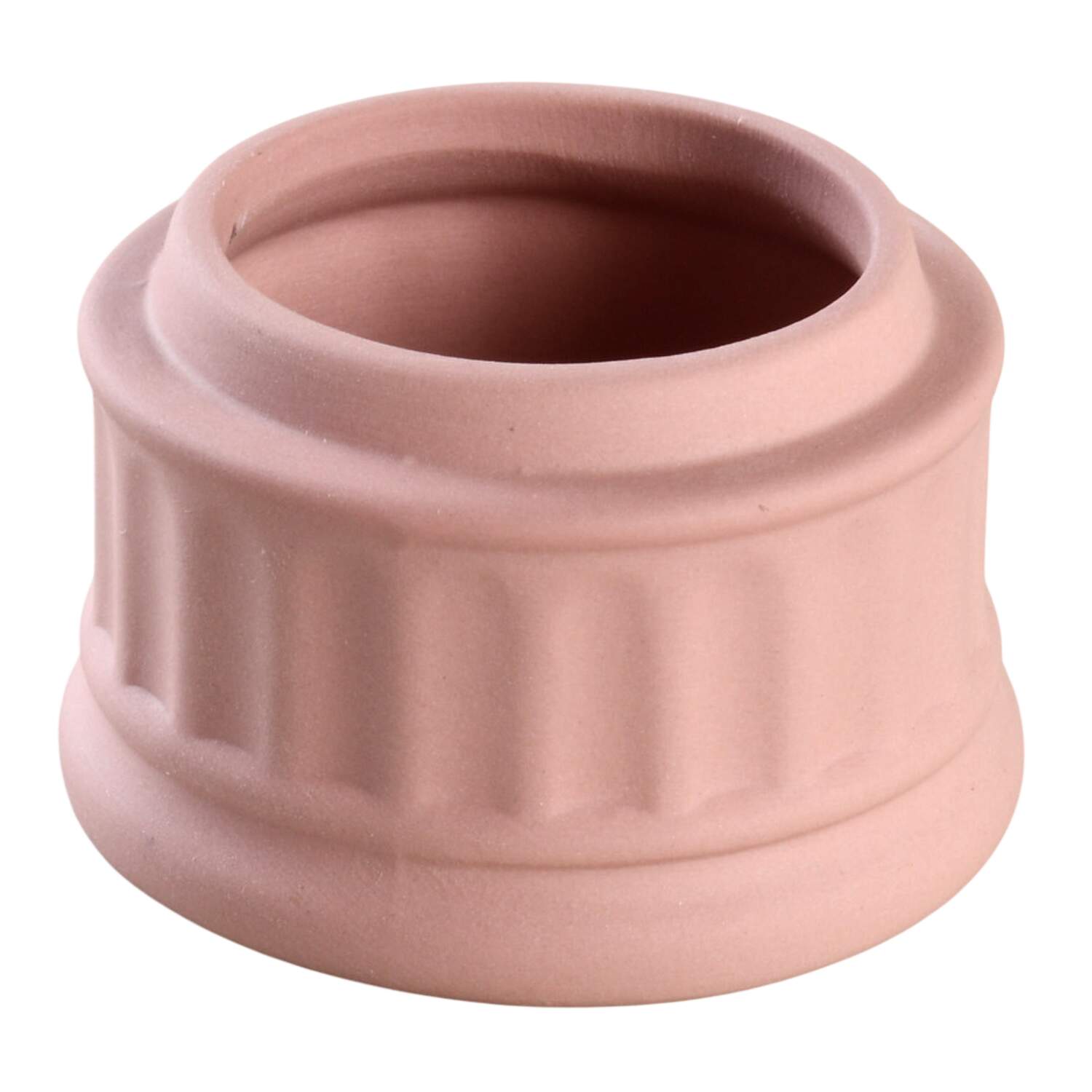 Cream Color on Pink Jasperware Miniature Round Box No Lid by Wedgwood-1