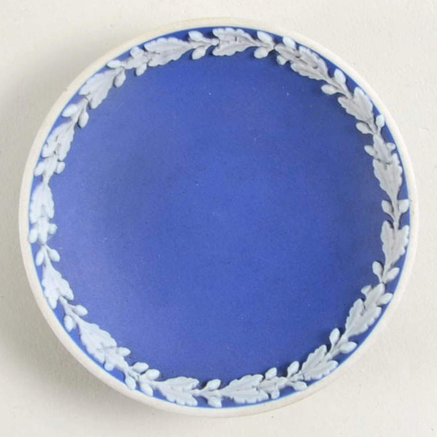 Cream Color on Wedgwood Blue Jasperware Saucer for Child's Cup by Wedgwood-1