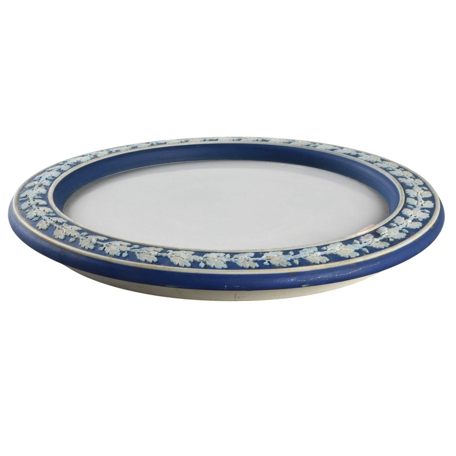 Cream Color on Wedgwood Blue Jasperware Cake Safe No Lid by Wedgwood-1