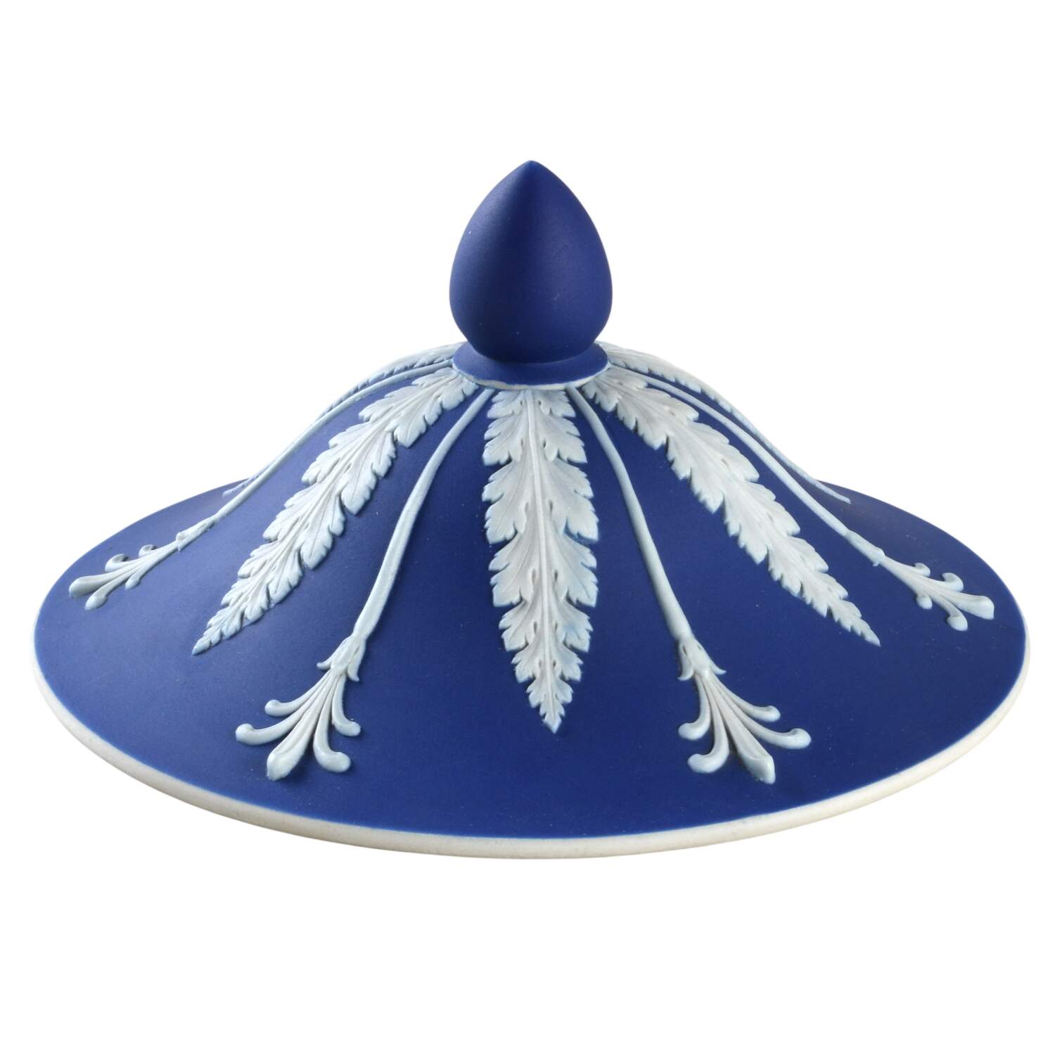 Cream Color on Wedgwood Blue Jasperware Lid for Vase/Urn by Wedgwood-1