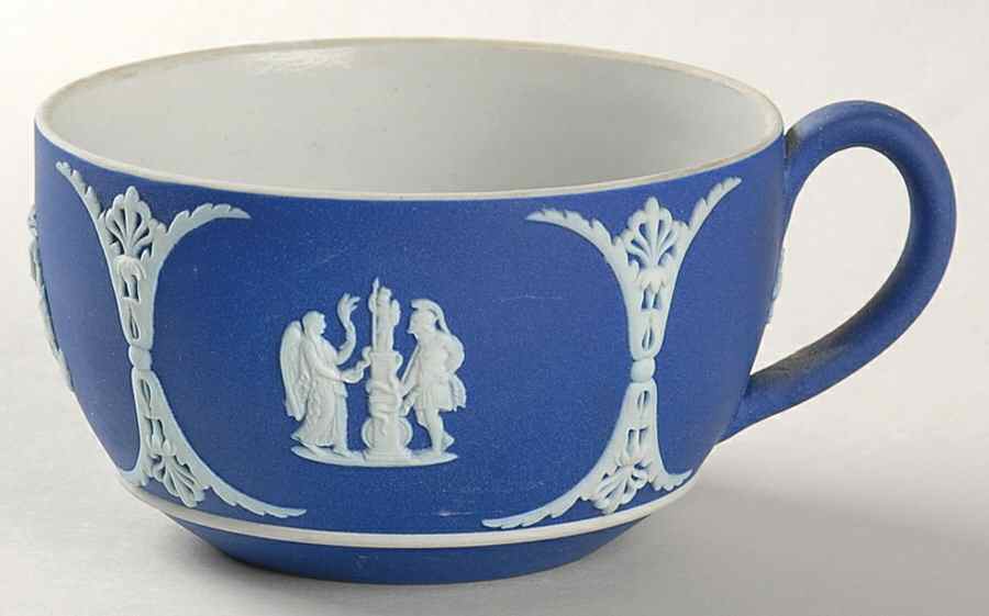 Cream Color on Wedgwood Blue Jasperware Oversized Cup by Wedgwood-1