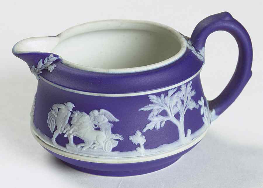 Cream Color on Wedgwood Blue Jasperware St. Louis Creamer by Wedgwood-1