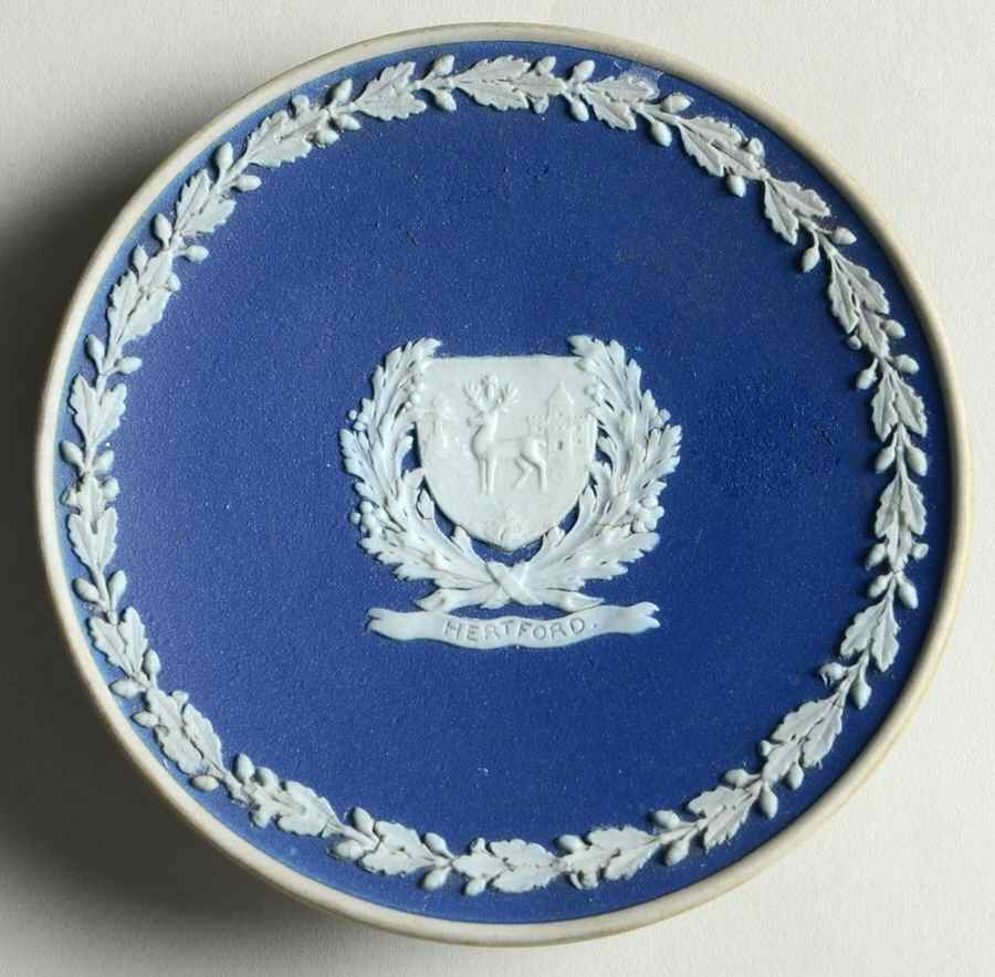 Cream Color on Wedgwood Blue Jasperware Plaque Wall by Wedgwood-1