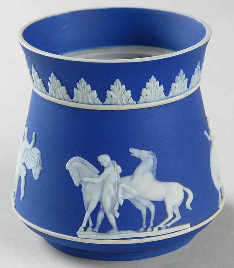 Cream Color on Wedgwood Blue Jasperware Marmalade No Lid by Wedgwood-1