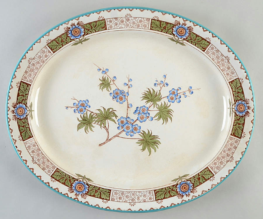 Japonica Sprigs 18" Oval Serving Platter by Wedgwood-1