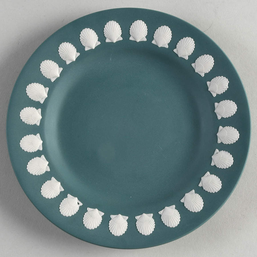 Cream Color on Spruce Green Jasperware Bread & Butter Plate by Wedgwood-1