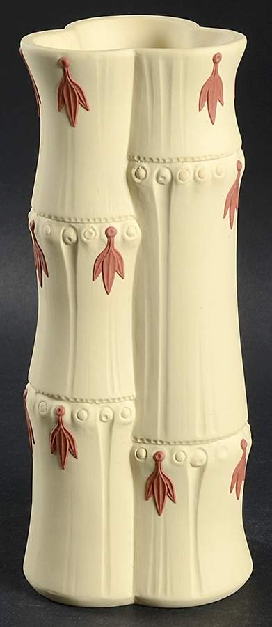 Terra Cotta on Primrose Jasperware 8" Vase by Wedgwood-1