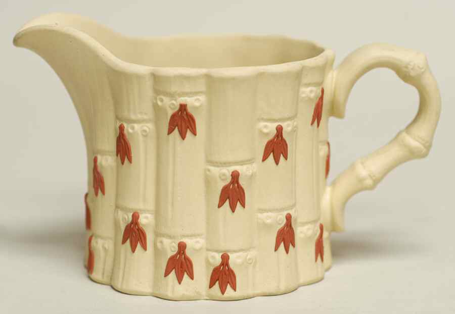 Terra Cotta on Primrose Jasperware Creamer by Wedgwood-1