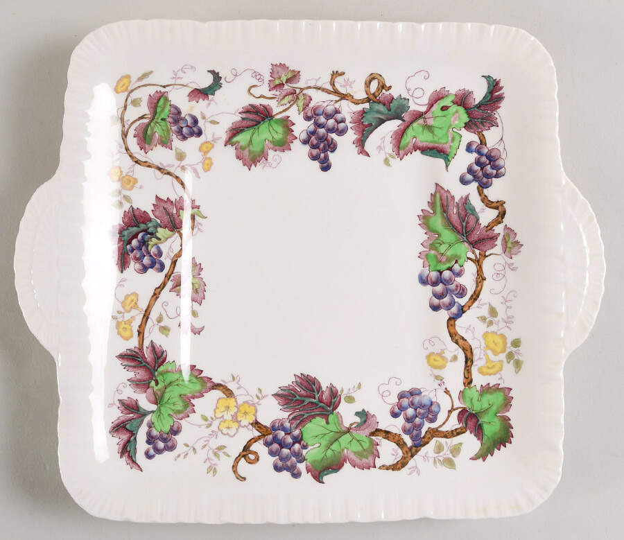 Jefferson Vine Square Handled Cake Plate by Wedgwood-1