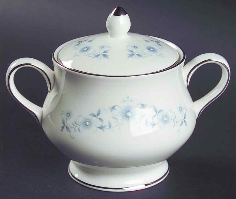 Josephine Blue Sugar Bowl & Lid by Wedgwood-1