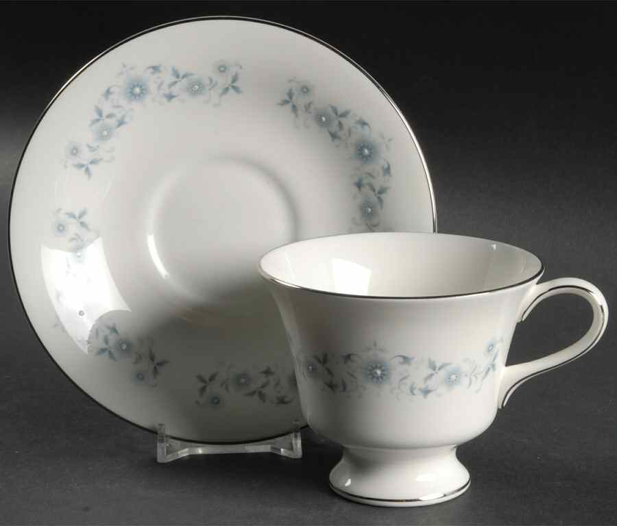 Josephine Blue Footed Cup & Saucer Set by Wedgwood-1
