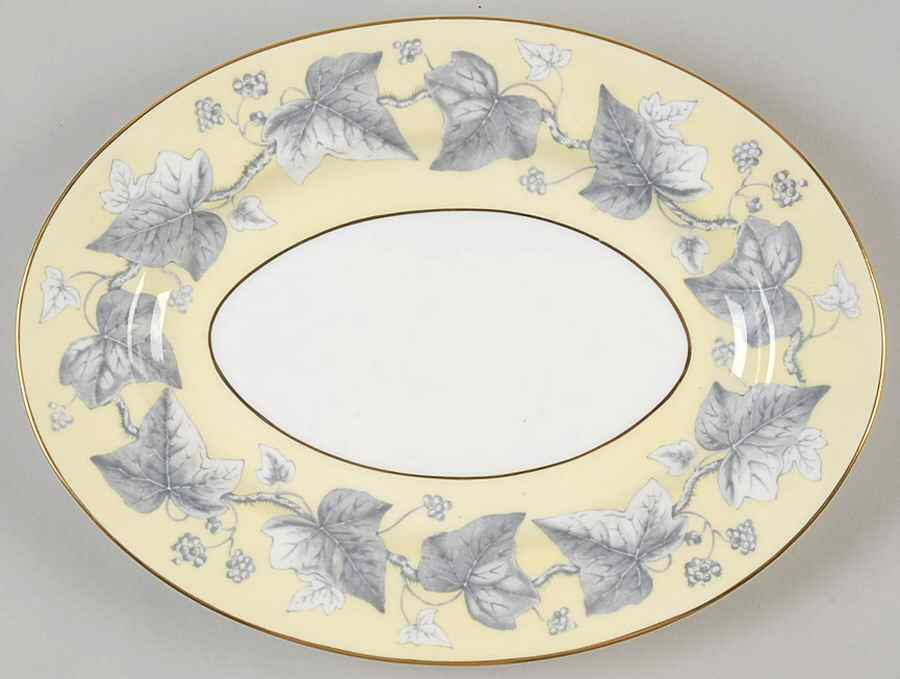 Josephine Yellow 10" Oval Serving Platter by Wedgwood-1