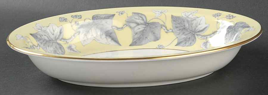 Josephine Yellow 9" Oval Vegetable Bowl by Wedgwood-1