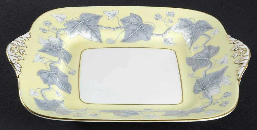 Josephine Yellow Square Handled Cake Plate by Wedgwood-1