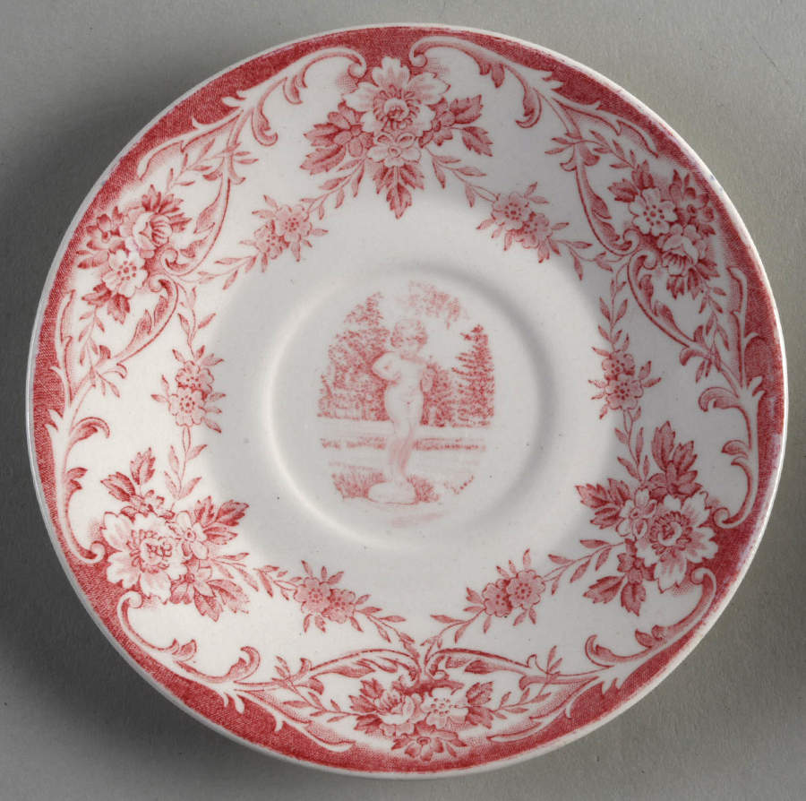 Judson College Pink Saucer for Demitasse Cup by Wedgwood-1